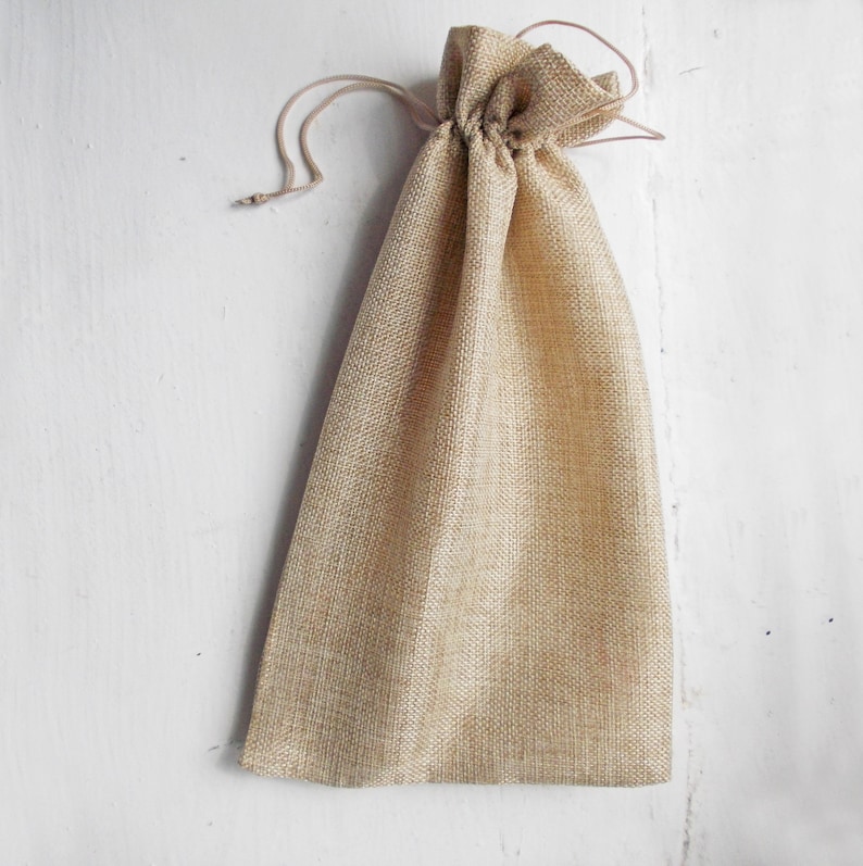 Burlap Gift Bag Natural Gift Wrapping Jute Bag Country Rustic Etsy