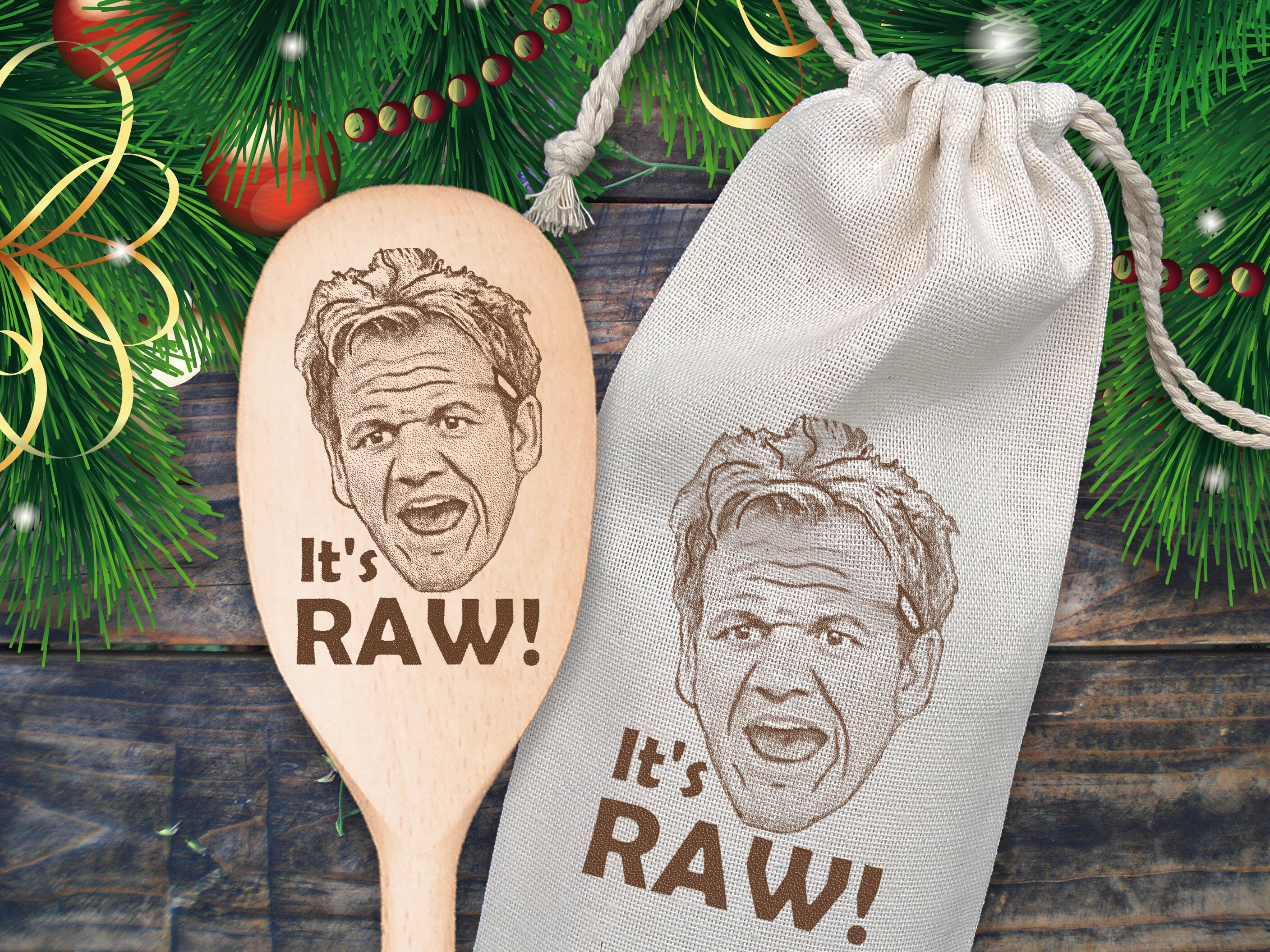 gordon ramsay cuillère en bois cuisine ustensile de cuisine et service gordon ramsey chef cadeau prank le bureau noël pendaison crémaillère