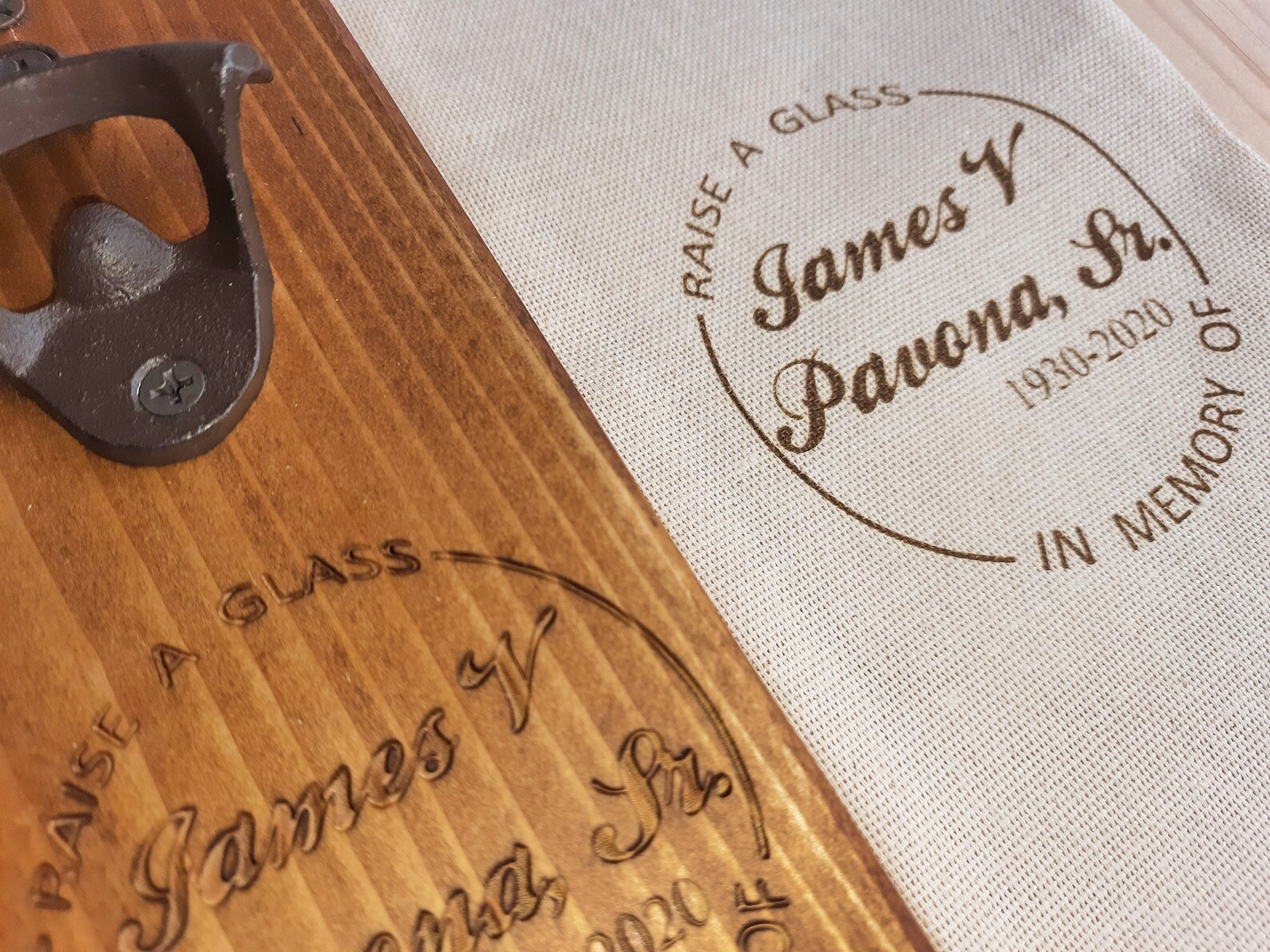 Memory Bottle Opener Wall Mount Personalized Memorial Gift Groomsmen ...