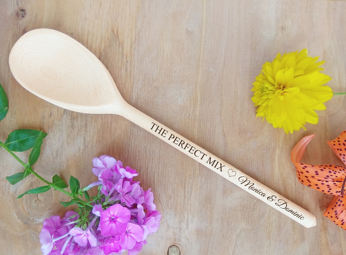 The Perfect Mix Spoon Bulk Order Wooden Spoons Custom Laser Etsy