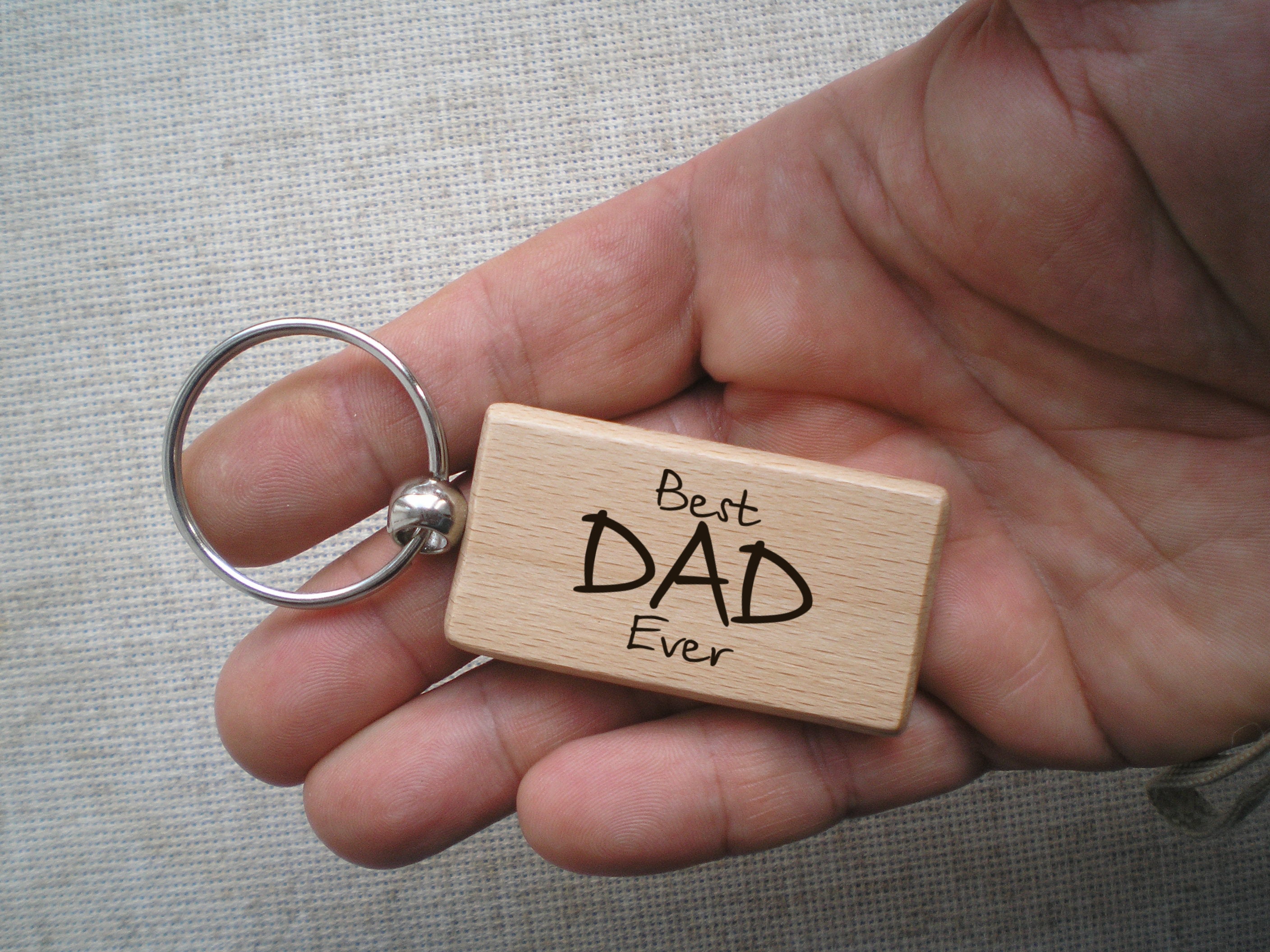Personalised Engraved Wooden Keyring add your own verse mothers day gift.