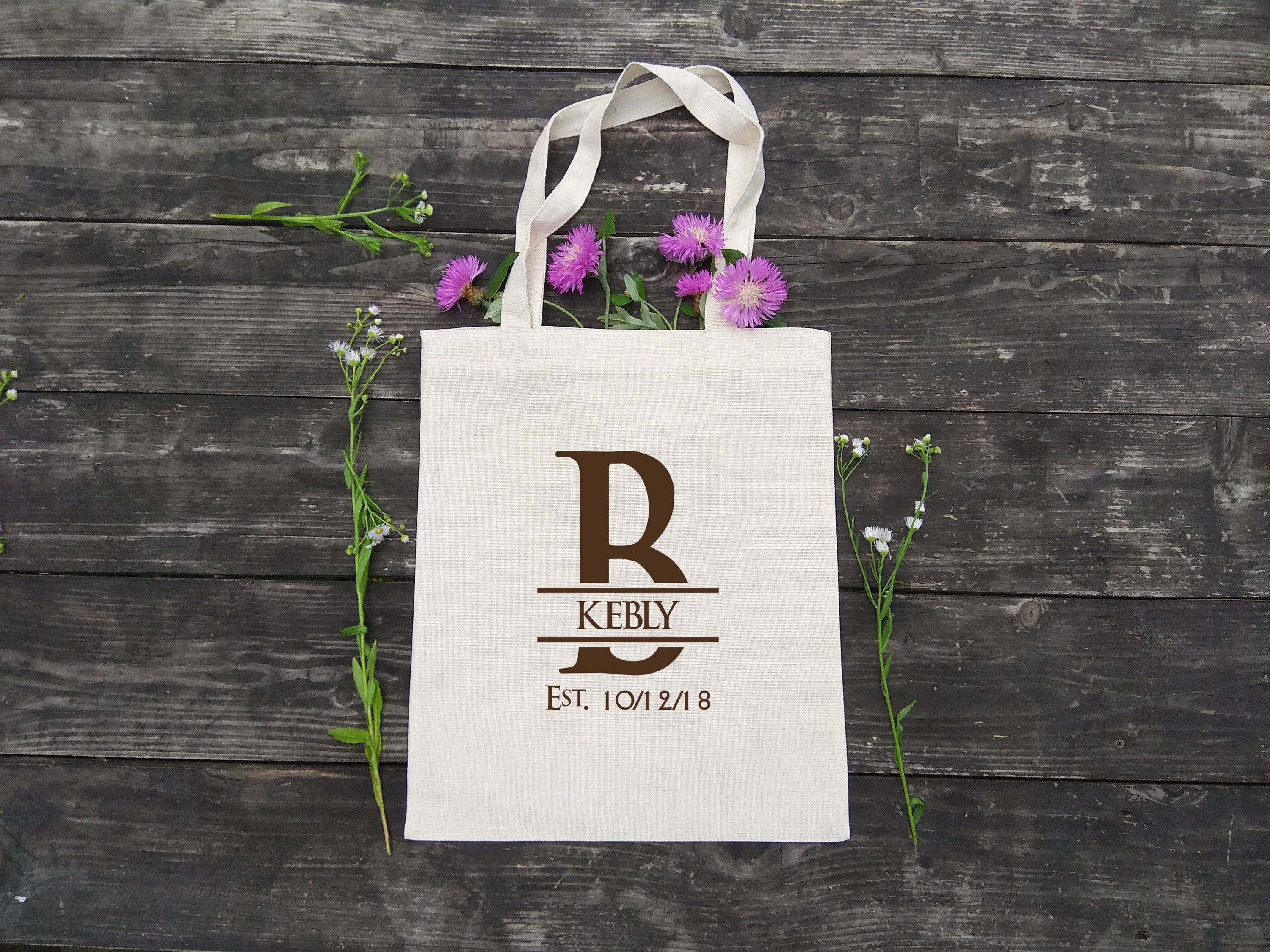 Custom Engraved Personalised Canvas Tote Bag Shoulder Bag Etsy UK