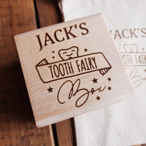 Zahnfee Box Baby Tooth Andenken personalisiert 1. Geburtstagsgeschenk verlorene Zahn Box Organizer Fee Zahn Halter Holz Trinket Box Andenken Box