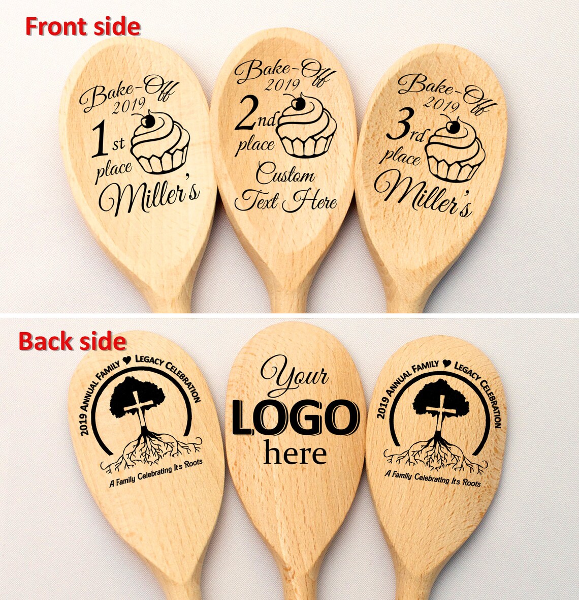 Custom Engraved Company Logo Personalised Double Sided Etsy