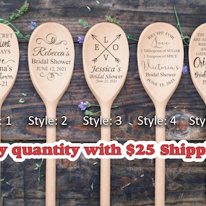 Bridal Shower Favors Spoons Bulk Order for Wooden Spoons Wedding Shower Engraved Wood Spoon Favor Kitchen Decor Shower Spoon Wedding Favor