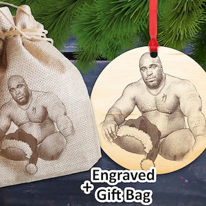 Barry Wood Meme Christmas Tree Ornament Man Sitting On Bed Xmas Ornaments 2025 Have A Barry Merry Christmas Gift Funny Santa Barry Wood Meme