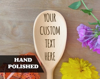 Custom Engraved Spoons Bulk Price Wooden Spoons Personalized Kitchen Shower Favor Wedding Christmas Gift Anniversary Housewarming Newlywed