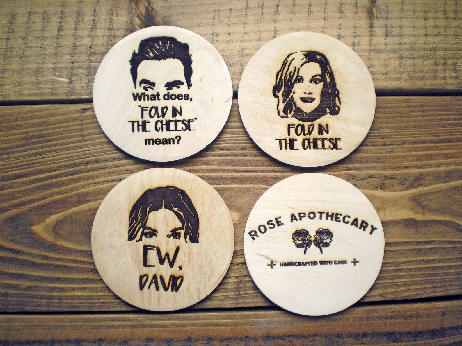 Schitts Creek Coasters Set of 4 Funny Quotes Coasters Alexis Etsy