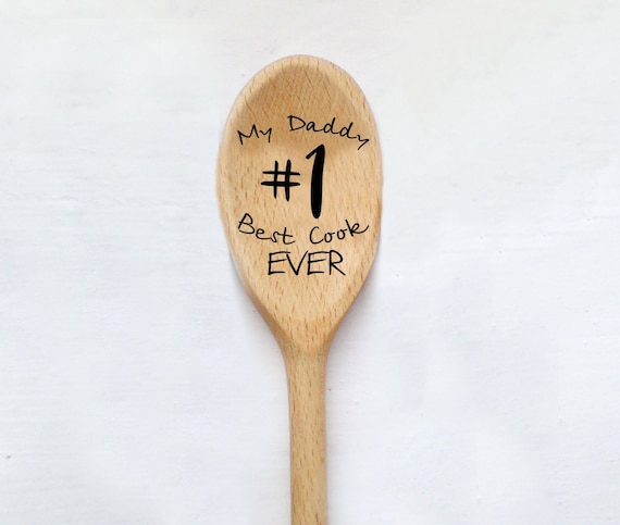 Wedding Gift Anniversary Gift Birthday Gift Personalized Fathers Day Gift Wooden Spoon Set for Grandpa Wood Utensil Set Housewarming Gift