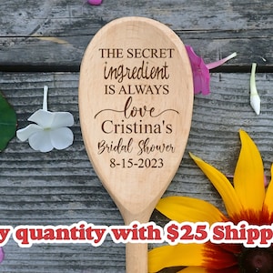 Bridal Shower Gift Engraved Wood Spoon Bulk Favor Wedding Shower Favor Bulk Wooden Spoons Kitchen Decor Wedding Spoon Gift Wedding Favor