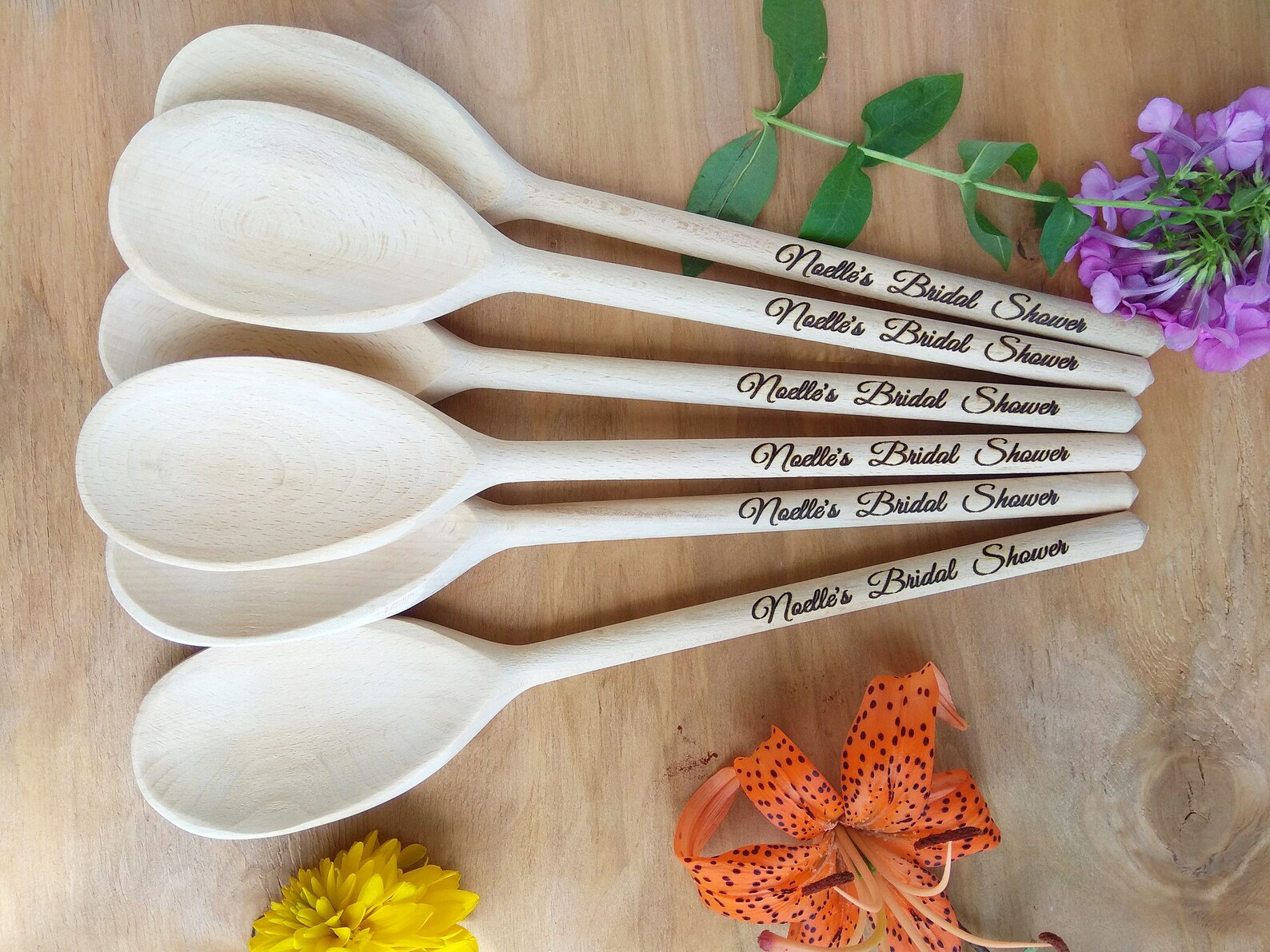 30 Wooden Spoons Personalised Wedding Favor Bridal Shower Gift Etsy