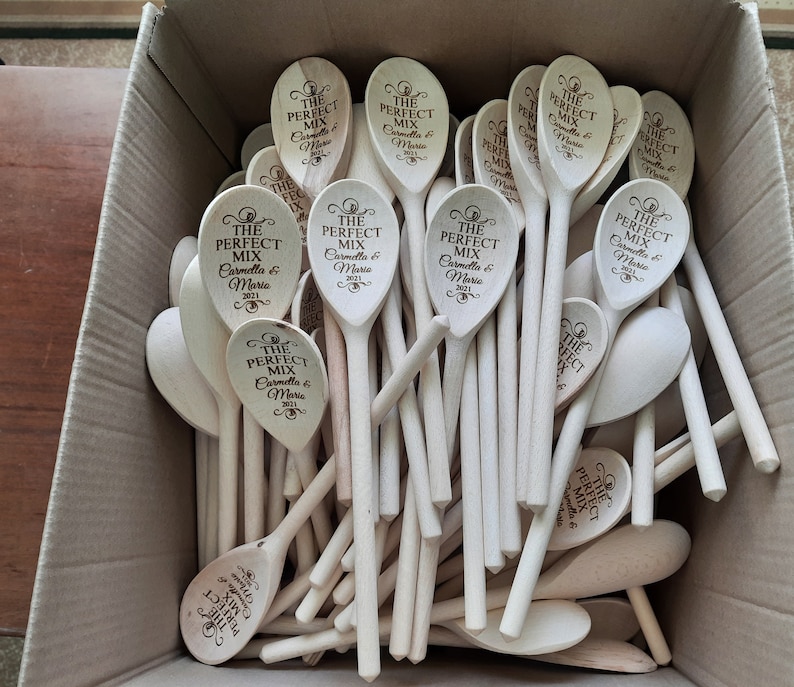 Spoon Order Bulk Order for Wooden Spoons the Perfect Mix Personalized Bridal Shower ...