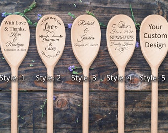 Cucharas de madera personalizadas para la recepción de bodas, regalos para despedidas de soltera y para la novia, ¡despertando el amor!