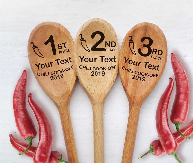 Chili Cook Off Award Set of 3 Spoons Chili Cook-Off Event | Etsy