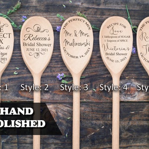 Personalized Wooden Spoon Bridal Shower Spoon Wedding Spoon Housewarming Gift Wedding Gift Mother Of The Bride Groom Custom Engraved Utensil