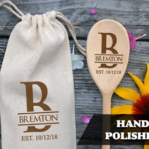 Wooden Spoons Personalized Engraved Wood Spoon Cooking Party Favors Bridal Shower Wedding Housewarming Gift Monogram Spoon Gift For Foodie