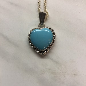 Turquoise silver heart