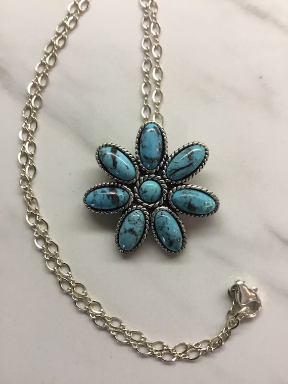 Floral Turquoise Necklace