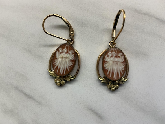 Three Graces Cameo Earrings