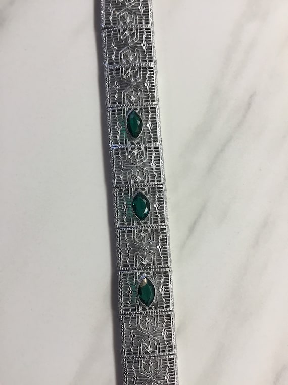 1930 filagree silver bracelet