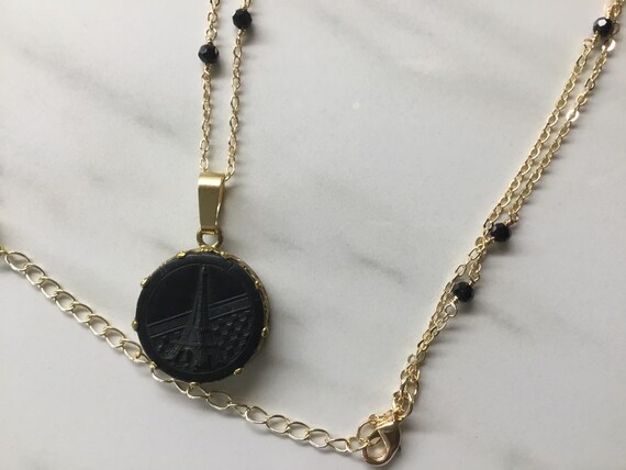 Eiffel Tower, commemorative Victorian picture but… - image 3