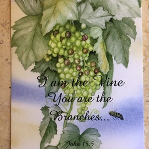 Ich bin der Weinstock der Postkarte