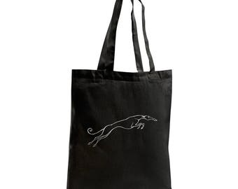 Shopping bag with sighthound design
