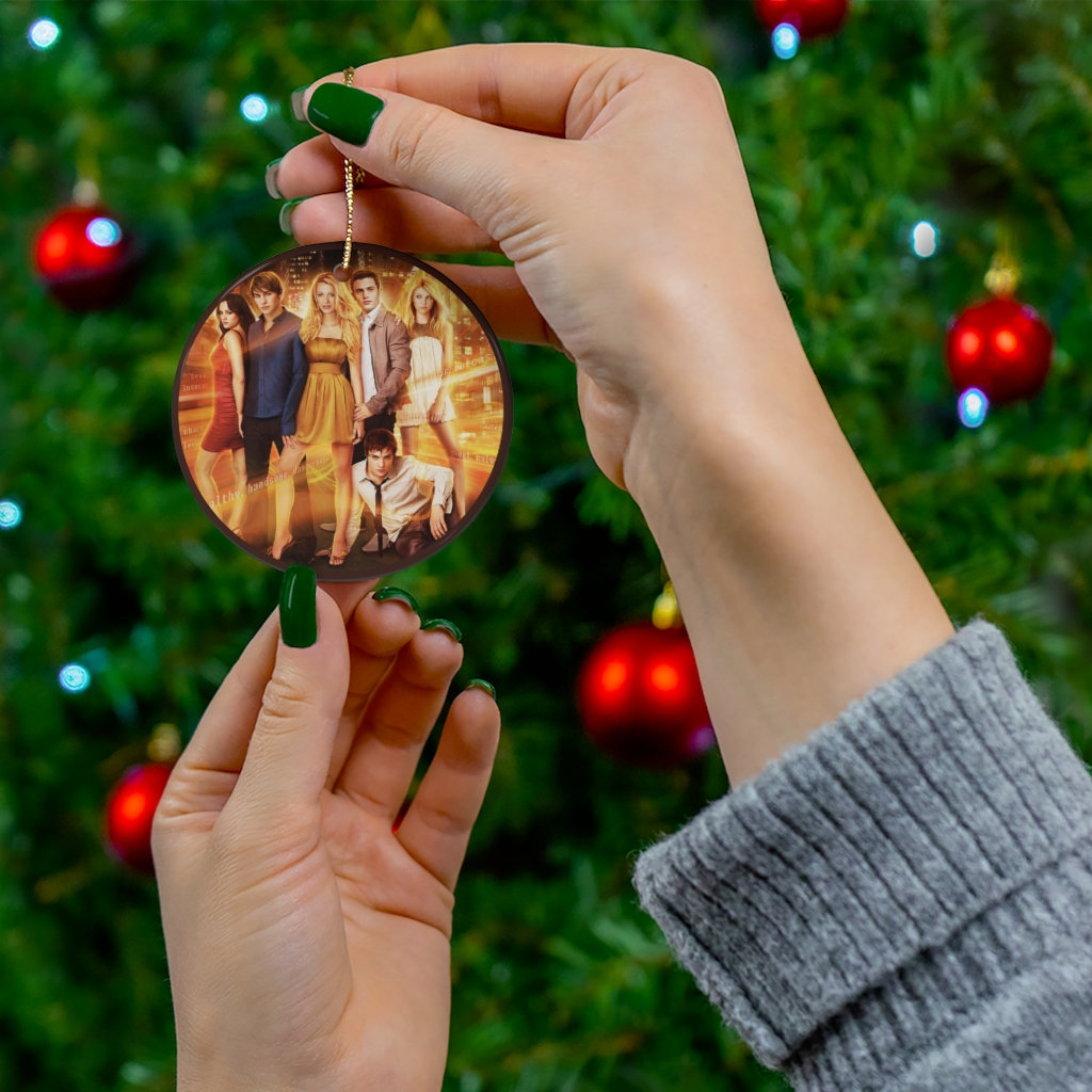 2007 Gossip Girl Round Ceramic Christmas Tree Holiday Ornament