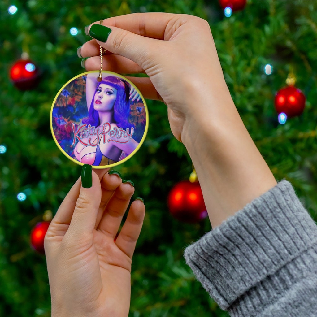 Katy Perry New Round Ceramic Christmas Tree Holiday Ornament