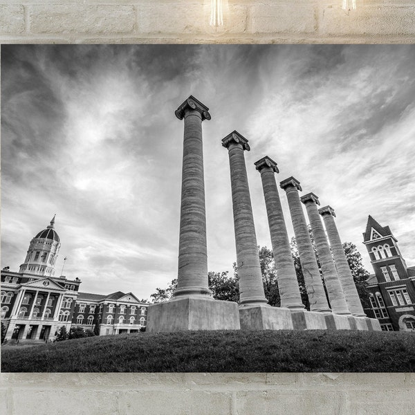 University of Missouri, MU Gift, Mizzou Dorm Art, Missouri Tigers, Mizzou Columns, Mizzou Grad Art, Mizzou Photo, Mizzou Alumni Gift, Canvas