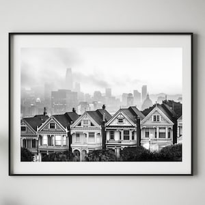 San Francisco Art, The Painted Ladies Sunrise, San Francisco Sunrise Sunset, California Wall Art, San Francisco Poster, Bay Area Wall Art
