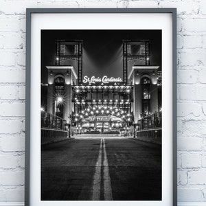 St Louis Cardinals Busch Stadium Print, Cardinals Baseball Gift Idea, Stan Musial Statue, St Louis Cardinals Fans, St Louis Canvas or Print