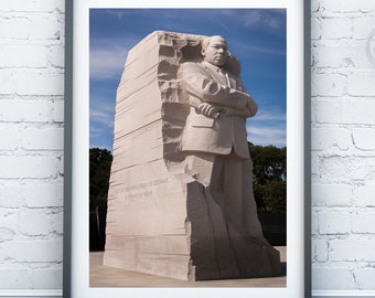 MLK Poster, MLK Art, Dr. Martin Luther King, Jr. Monument in Washington DC, Civil Rights, Black Lives Matter, Canvas, Attorney gift, Lawyer