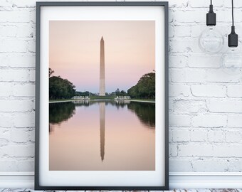 Washington Monument Poster, Washington Monument, Washington DC Print, Presidential Wall Art, US Capital Wall Art, Canvas Wrap