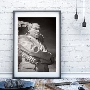 MLK Poster, MLK Art, Dr. Martin Luther King, Jr. Monument, Martin Luther King in Washington DC, Civil Rights, Black Lives Matter, Canvas