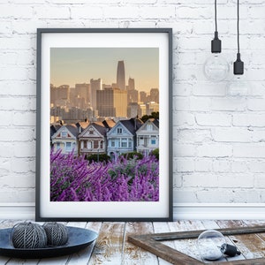 San Francisco Art, The Painted Ladies Sunrise, San Francisco Sunrise Sunset, California Wall Art, San Francisco Poster, Bay Area Wall Art