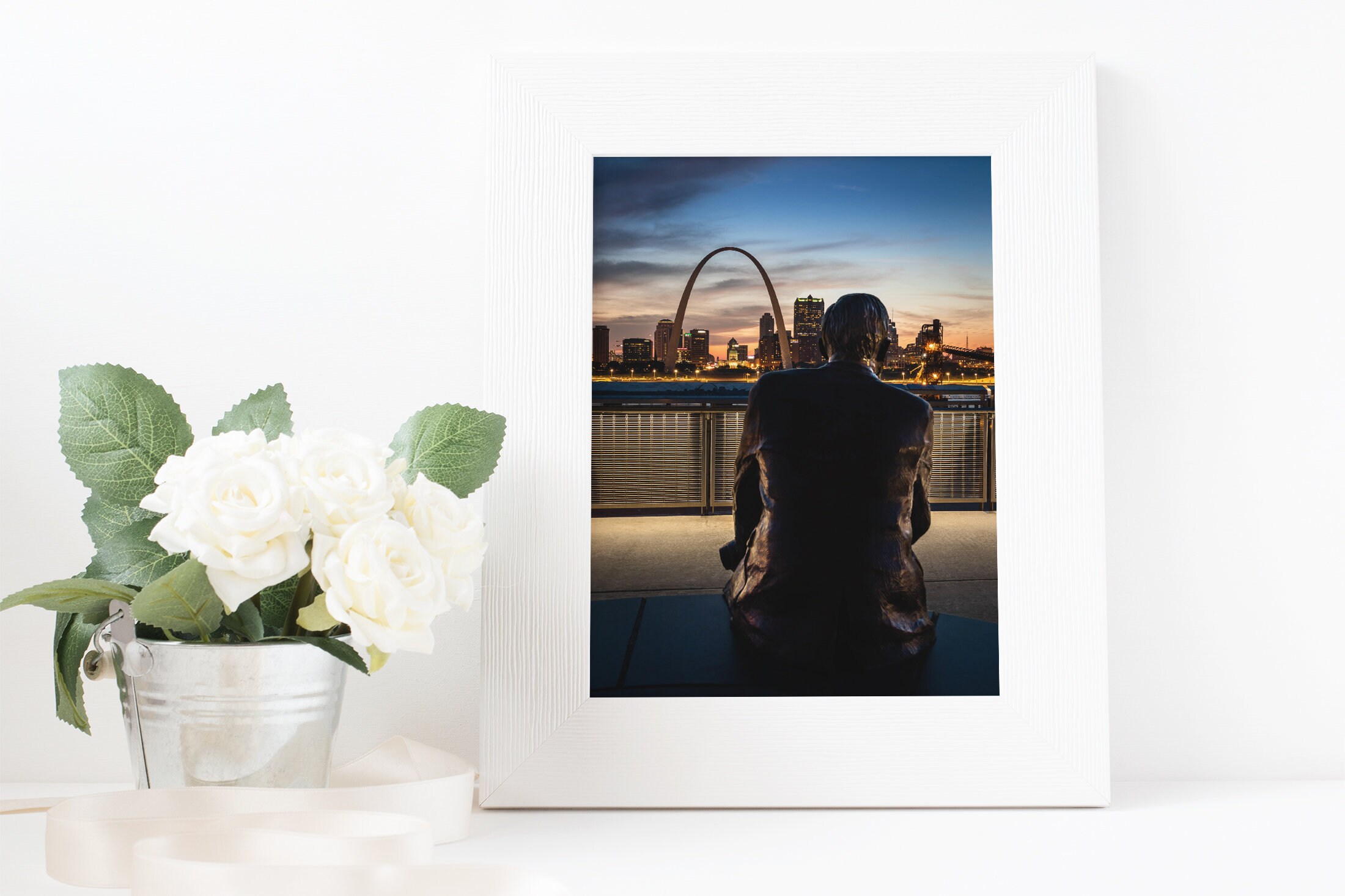 St Louis Wall Art, St Louis Print, Gateway Arch, Downtown Skyline at