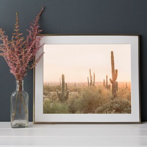 Desert Wall Art, Modern Cactus Print, Boho Wall Decor, Southwestern Decor, South Western Print, Phoenix Desert Print, Nature Wall Art image 5