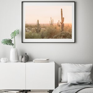Desert Wall Art, Modern Cactus Print, Boho Wall Decor, Southwestern Decor, South Western Print, Phoenix Desert Print, Nature Wall Art image 4