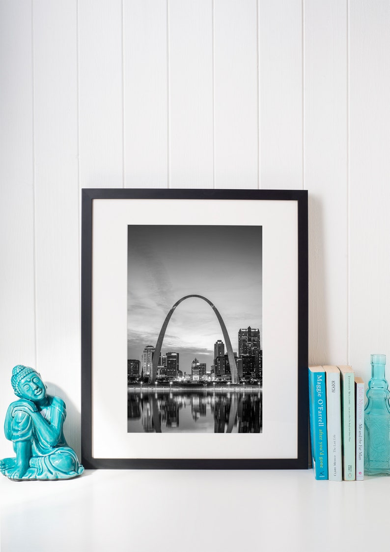 St Louis Wall Art St Louis Print Gateway Arch Downtown Etsy