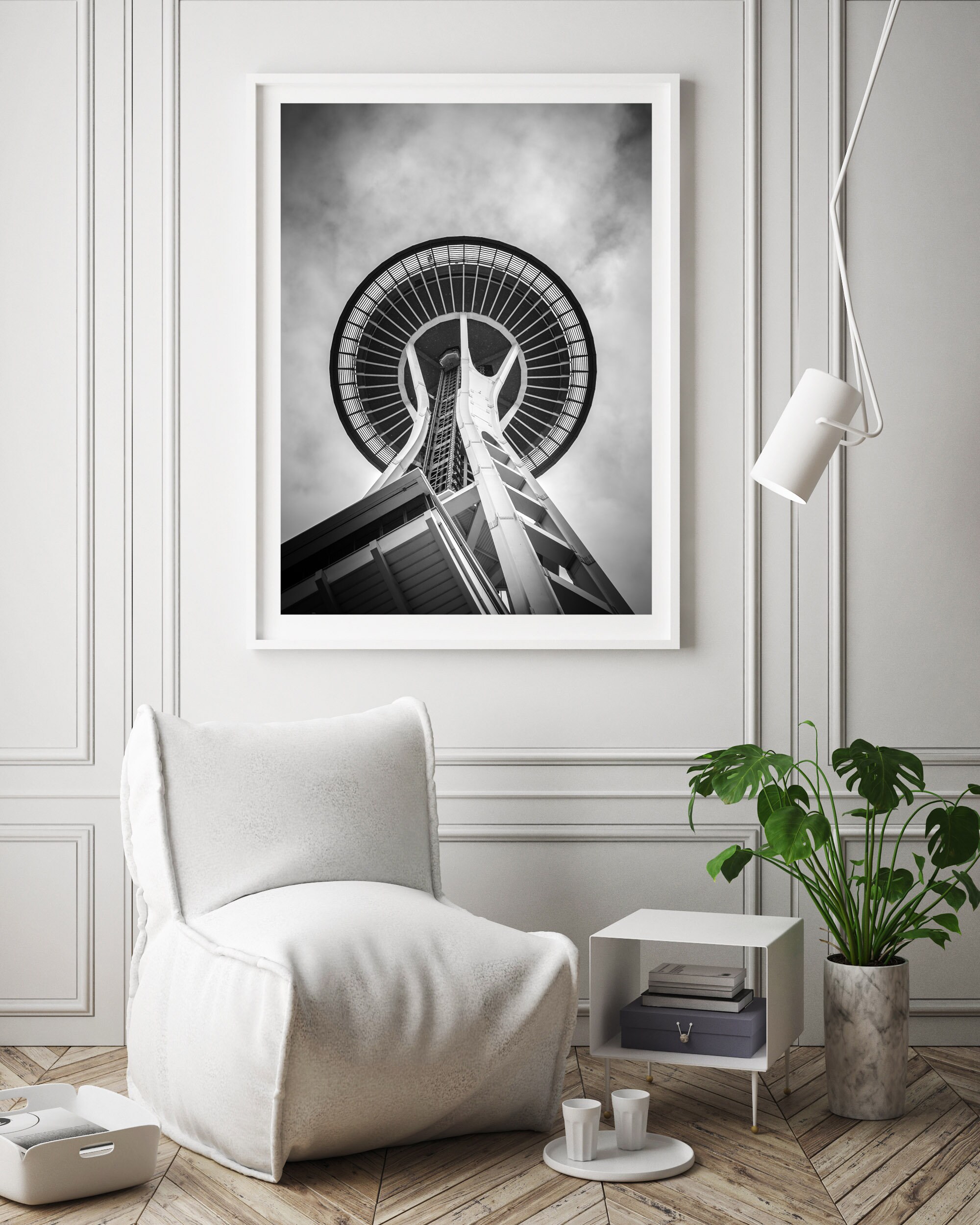 Space Needle Seattle Poster Pacific Northwest Seattle Art | Etsy