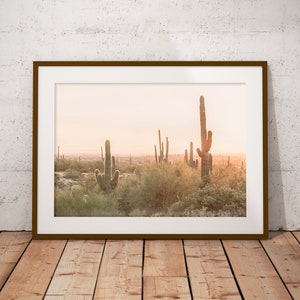 Desert Wall Art, Modern Cactus Print, Boho Wall Decor, Southwestern Decor, South Western Print, Phoenix Desert Print, Nature Wall Art image 7