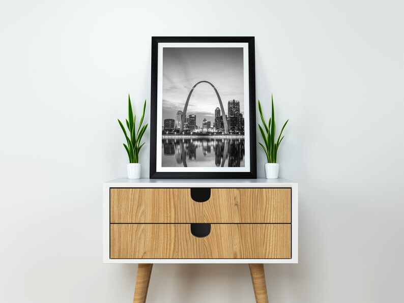 St Louis Wall Art St Louis Print Gateway Arch Downtown Etsy