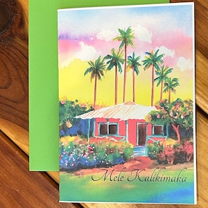 Mele Kalikimaka Cartões de felicitações Conjunto de 12 com envelopes
