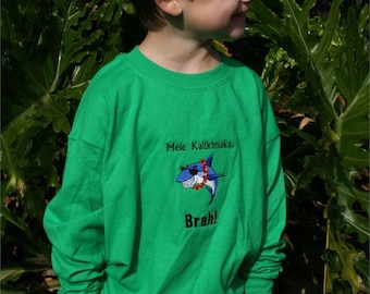 CLOSE-OUT Camiseta de manga larga de tiburón Mele Kalikimaka talla infantil