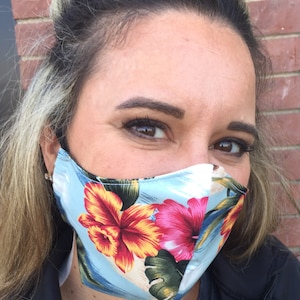 20 Assorted Hawaiian Print USA Face Mask - Protective, Washable, Comfortable, Reusable