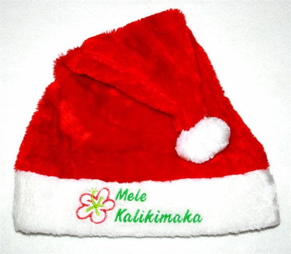 Mele kalikimaka santa hat Clearance