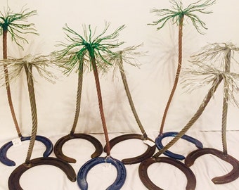 Palm Tree Metal Sculpture Jewelry Holder