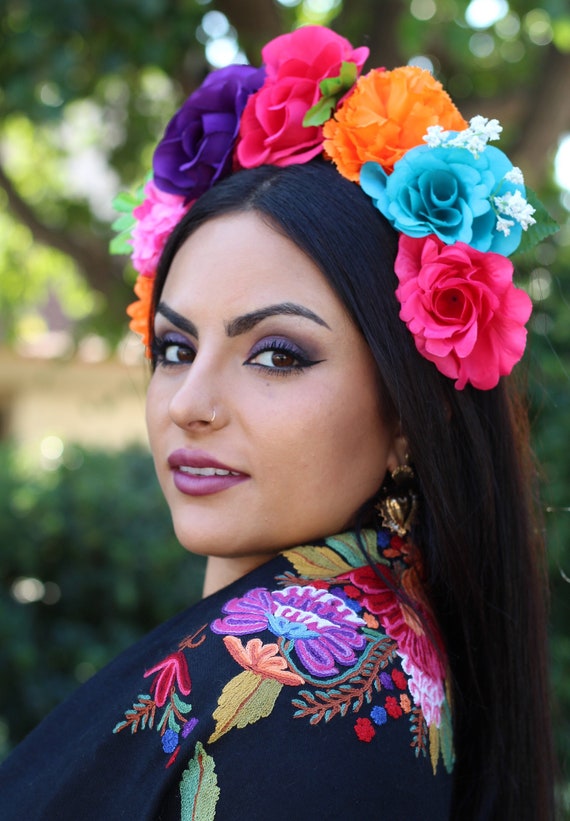 Day Of The Dead Rose Headband Multicoloured Day Of The Dead Rose Headband Multicoloured