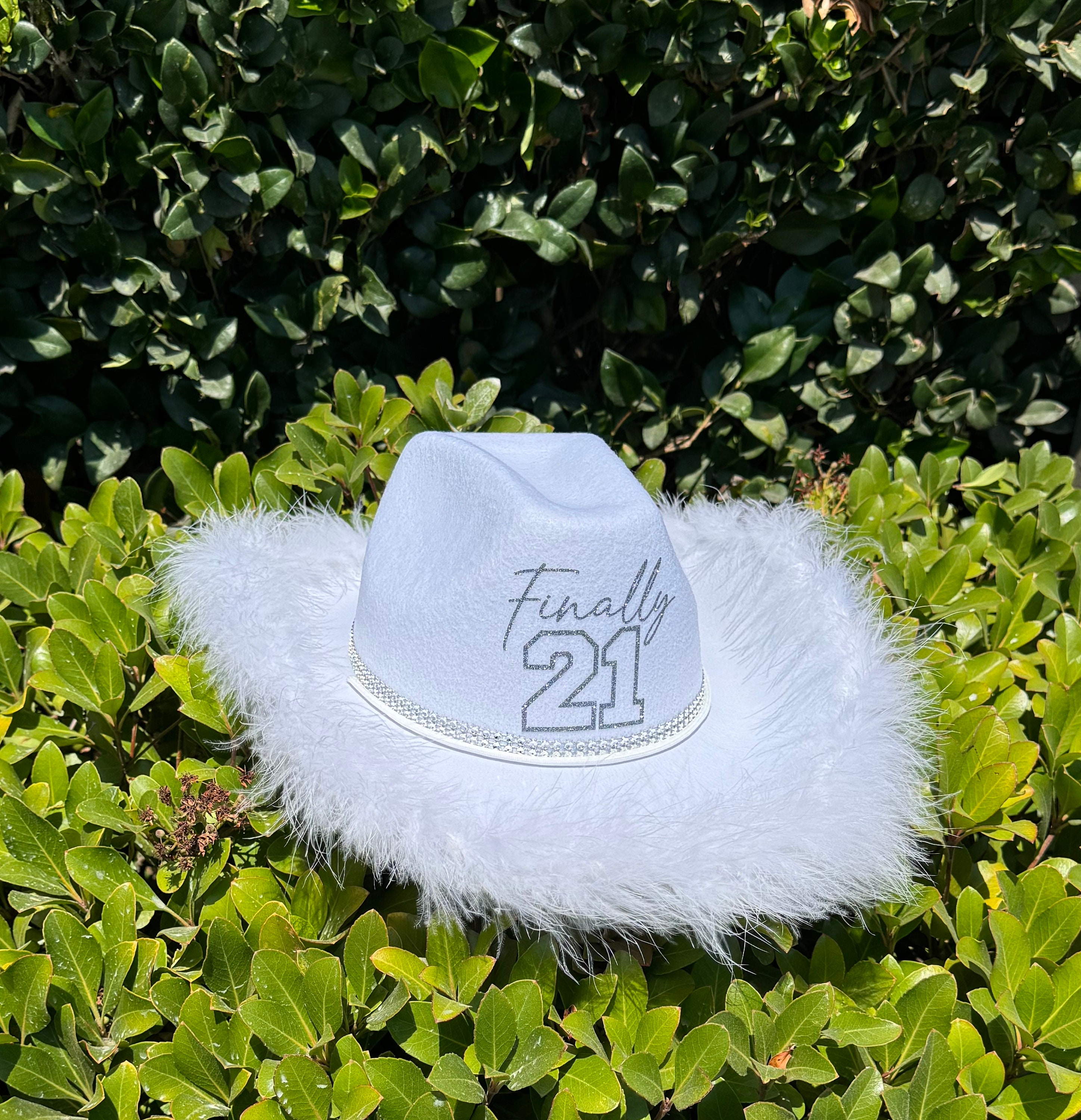 Finally 21 Birthday Cowgirl Hat I White I Black I Pink  display picture 1
